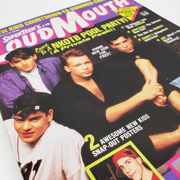 New Kids on Block Super Teen's Loud Mouth Magazine NKOTB 1990 Wear Unread Stock - Picture 13 of 13